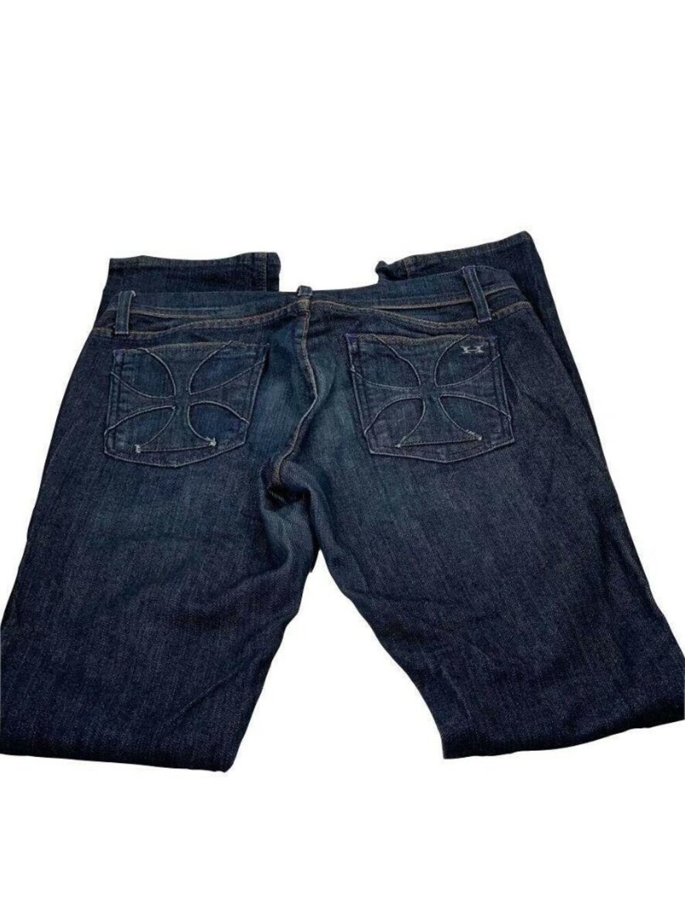 Habitual Womens Dark Wash Denim Jeans 28 Mid-Rise Straight Leg Made In USA - Picture 2 of 7